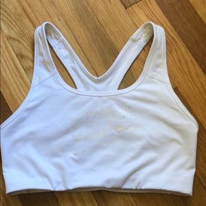 EUC Nike White Gold Exercise Sports Bra Sz. Medium